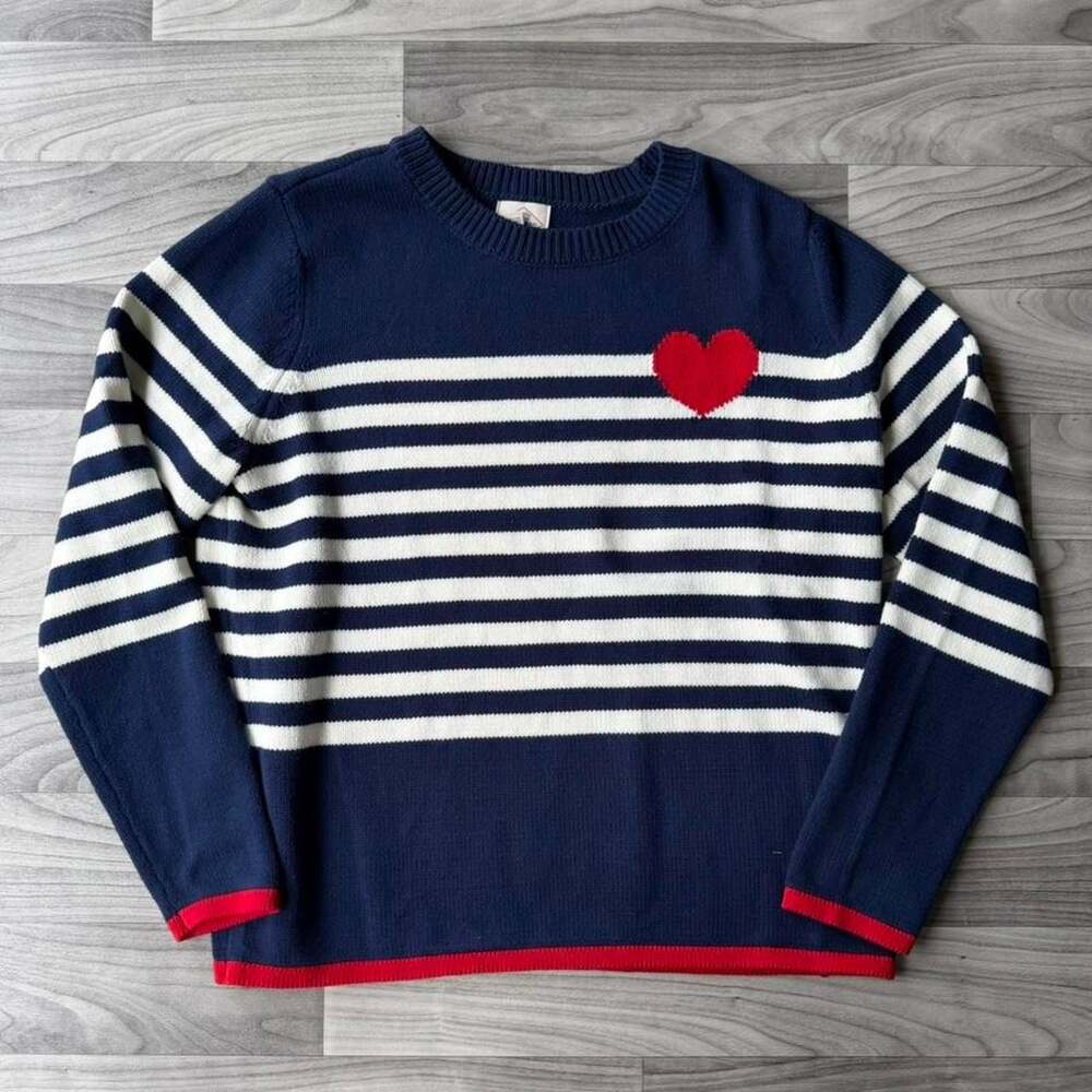 St. John's Bay Navy Striped Heart Sweater